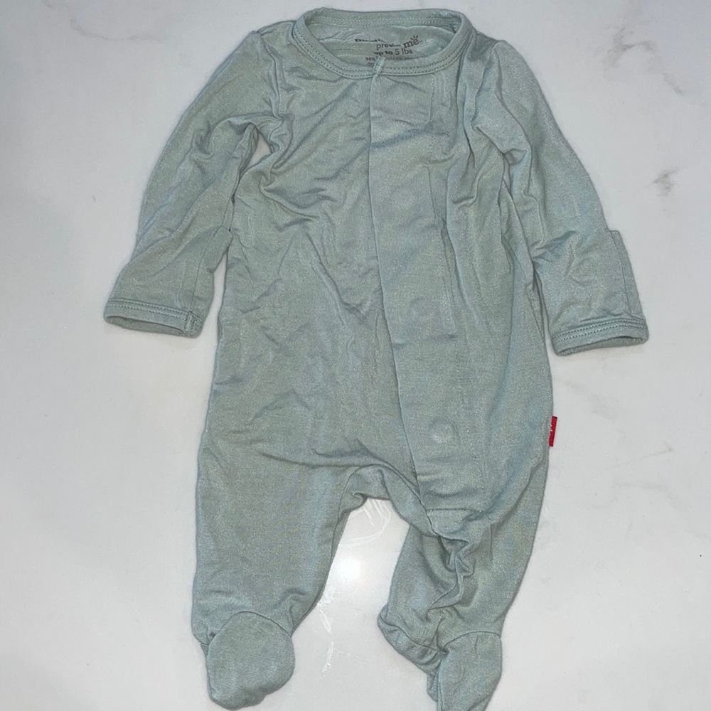 Magnetic Me sea foam modal magnetic footie - size Preemie